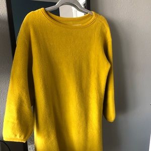 ES x Alabama Chanin Billie Sweater Dress in Citron